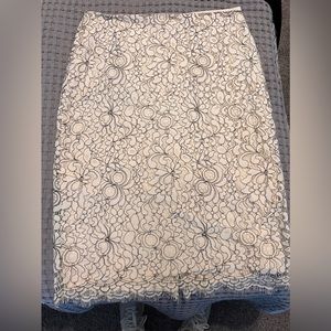 Loft lace skirt.  Worn once, in perfect condition. 25” long.